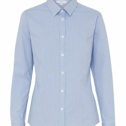 NNT Womens Avignon Gingham Business Shirts Long Sleeve Check Formal Shirt CATUKS-KarWorkwear