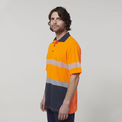 Hard Yakka Mens Work Safety Short Sleeve HI VIS Taped Polo Y19618-KarWorkwear