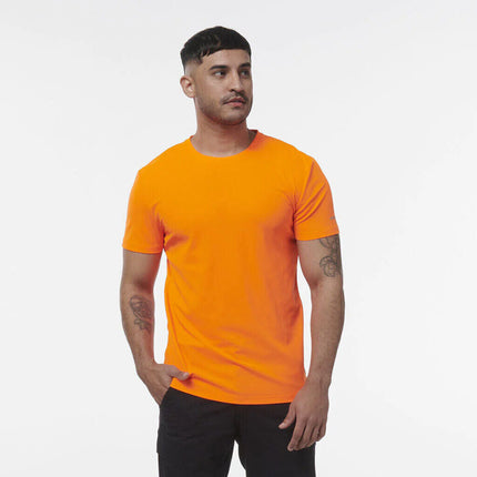 KINGGEE Mens HI Vis Crew Workwear Regular Fit Reflective Sleeve T Shirt K54034-KarWorkwear