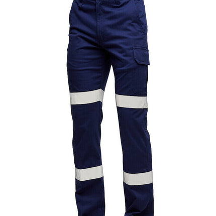 KingGee Mens Stretch Bio Motion Cargo Pants Cotton Work Safety Reflective K53018-KarWorkwear