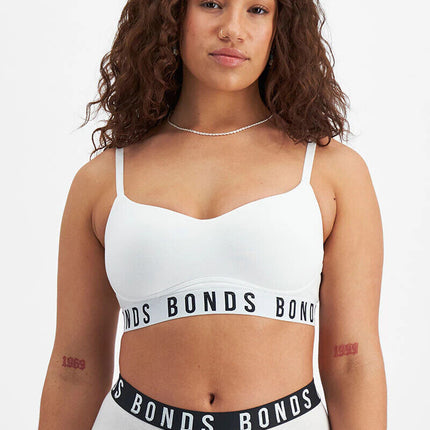 Bonds Womens Icons Wirefree Bra Soft Cotton Stretch Jacquard Elastic Band YWL4-KarWorkwear