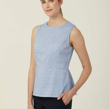 NNT Womens Avignon Abstract Sleeveless Shell Top Flattering Waist Comfort CATUK9-KarWorkwear