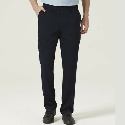 Mens NNT P/V Gaberdine Flex Waist Cargo Pants Navy Slim Leg Business Work CATCKH-KarWorkwear