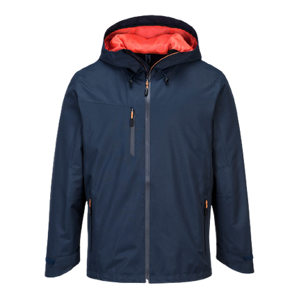 Portwest Mens X3 Shell Jacket Waterproof Hooded Full Zip Breathable Jacket S600-KarWorkwear