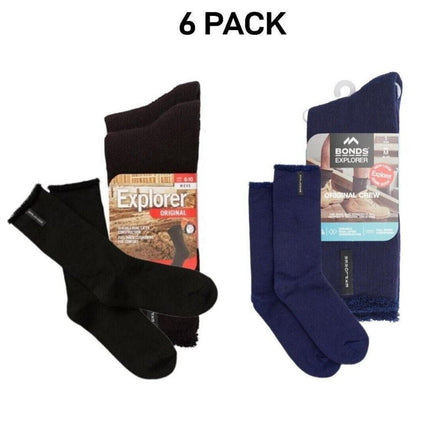 Bonds Explorer Original Breathable Comfortable Socks 6 Pack Ks S11392-KarWorkwear