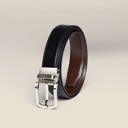 NNT Mens Genuine Leather Reversible Metal Buckle with Clasp Prong Belt CATAXC-KarWorkwear