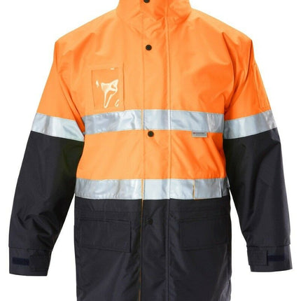 Mens Hard Yakka Foundations Hi-Vis Six 6 Way Jacket Reflective Tape Work Y06556-KarWorkwear