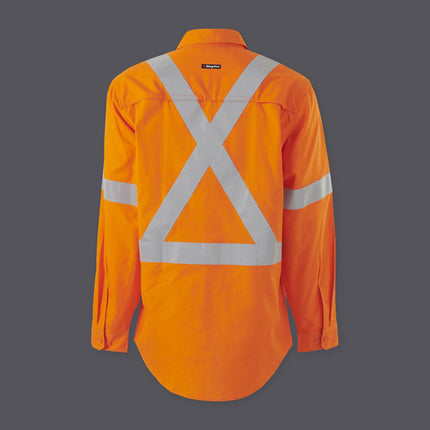 KingGee Mens Wookcool Vented X Back Shirt Lightweight Pockets Long Sleeve K54917-KarWorkwear