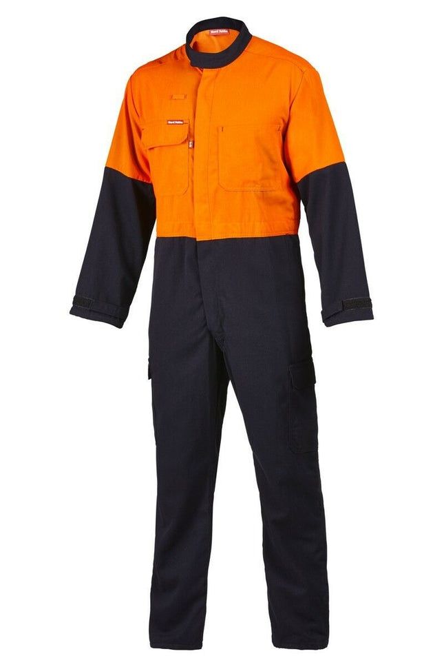 Mens Hard Yakka Protect Hi-Vis 2 Tone Tecasafe Plus Coverall Safety FR Y00302-KarWorkwear