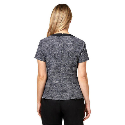 NNT Womens Formal Textured Tweed Shell Top Classic Fit Crew Neckline CATUDG-KarWorkwear