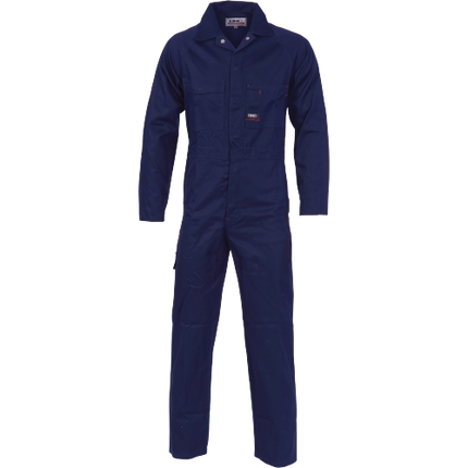 DNC Workwear Mens Cotton Drill Coverall Hi Vis Work Safety Sun Protection 3101-KarWorkwear