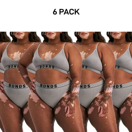 Bonds Womens Retro Rib Seamless Hi Bikini Hi Leg Smooth Stretchy 6 Pack WU8GT-KarWorkwear