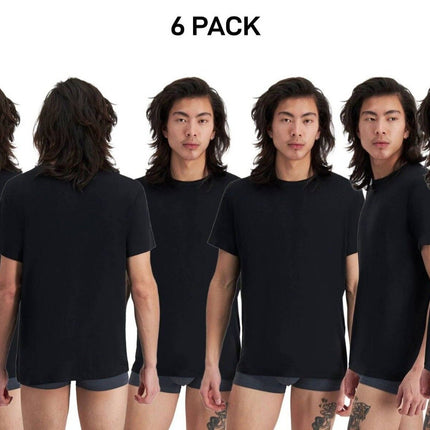 Bonds Mens Sleep Viscose Bamboo Tee Shirt Relaxed Comfortable Fit 6 Pack MW9V-KarWorkwear