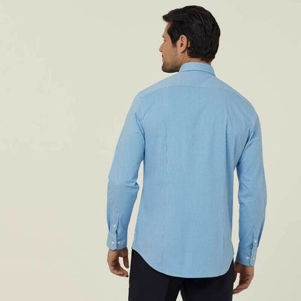 NNT Mens Avignon Gingham Checked Long Sleeve Shirt Casual Fit Business CATJDF-KarWorkwear
