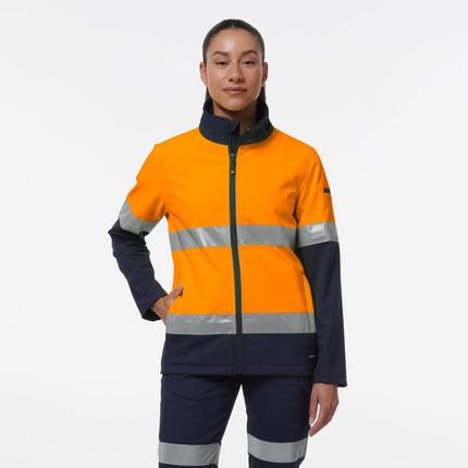 KingGee Womens Reflective Spliced Pocket Softshell Safety Work Jacket K45006-KarWorkwear