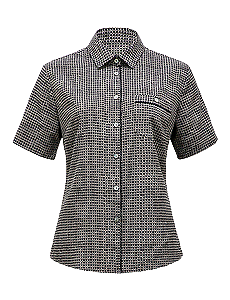 NNT Womens Pixel Print S/S Action Back Shirt Collared Button Shirt CAT9S2-KarWorkwear