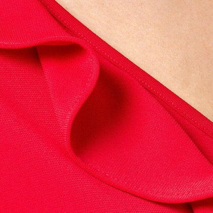 Womens NNT Uniforms Cap Short Sleeve T-Top Ruffle Neck Top Corporate CAT48F-KarWorkwear
