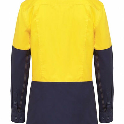 Hard Yakka Womens Koolgear Long Sleeve Work Shirt Cotton Lightweight Y08225-KarWorkwear
