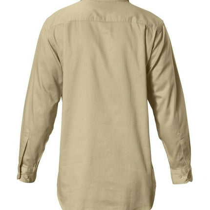 Hard Yakka Cotton Drill Long Sleeve Closed Front Shirt Y07530-KarWorkwear