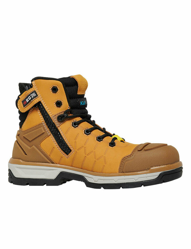 KingGee Mens Quantum Boot Tough Boots Leather Lightweight Safety Work K27115-KarWorkwear