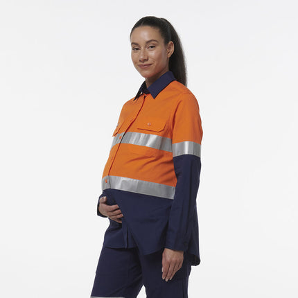KingGee Womens Workcool Maternity Reflective Shirt K44234-KarWorkwear
