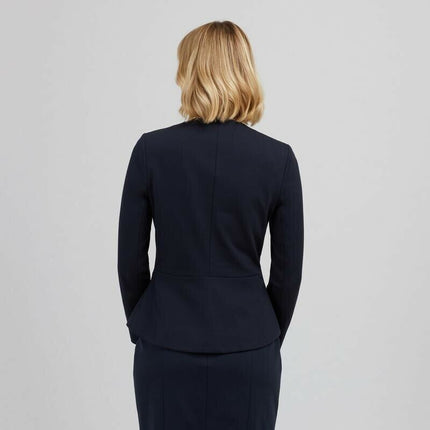 NNT Womens Formal Ponte Jacket Collarless Concealed t Zip  Business Coat CAT1E3-KarWorkwear