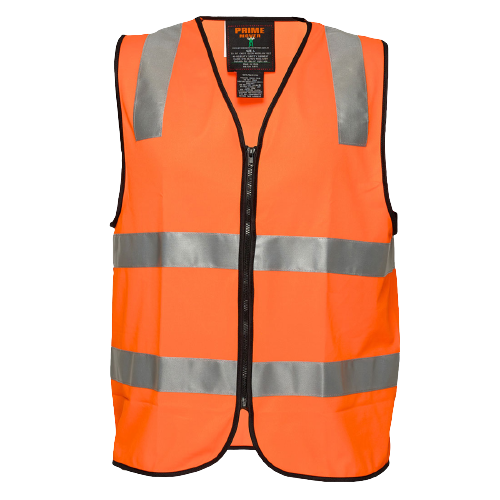 Portwest Security Zip Vest D/N 2 Tone Hi Vis Reflective Tape Work Safety MZ108-KarWorkwear