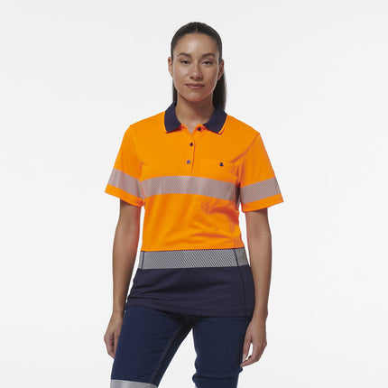 KingGee Womens Workcool Hyperfreeze Spliced Polo With Segmented Tape K44224-KarWorkwear