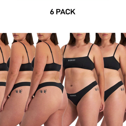 Bonds Womens Icons Micro Gee Ultimate Comfy G-String Free Cut Edge 6 Pack WRET-KarWorkwear