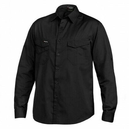 KingGee Mens Tradies Shirt L/S Fashioned Workwear Lightweight Breathable K14350-KarWorkwear