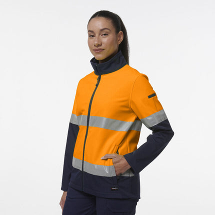 KingGee Womens Reflective Spliced Pocket Softshell Safety Work Jacket K45006-KarWorkwear