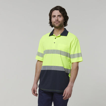Hard Yakka Mens Work Safety Short Sleeve HI VIS Taped Polo Y19618-KarWorkwear