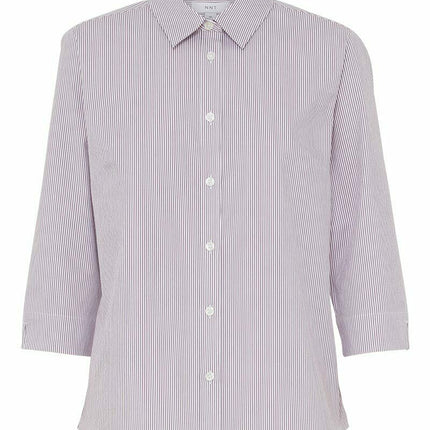 NNT Womens Avignon Formal Stripe 3/4 Sleeve Business Shirts Regular Fit CATUKV-KarWorkwear