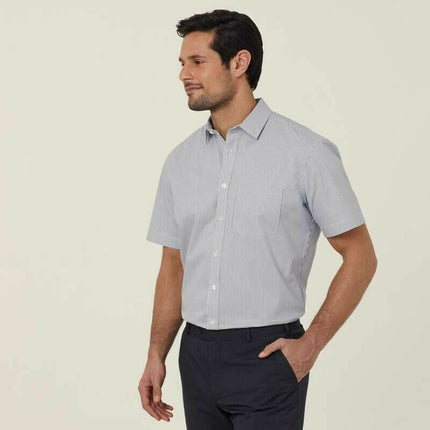 NNT Mens Avignon Stripe Short Sleeve Shirt Casual Regular Fit Business CATJDK-KarWorkwear