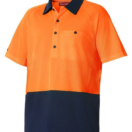 Mens Hard Yakka Koolgear Hi-Vis 2 Toned Short Sleeve Work Polo Shirt Y11396-KarWorkwear