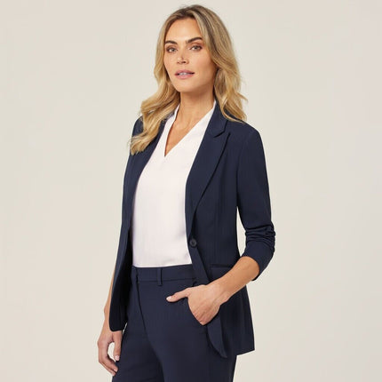 NNT Womens Crepe Stretch Comfortable Relaxed Lightweight Longline Jacket CAT1H8-KarWorkwear