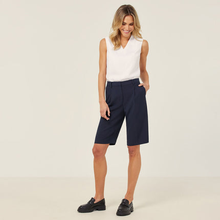 NNT Womens Crepe Lightweight Comfy Stretch Relaxed Knee Length Short CAT3YE-KarWorkwear