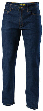 Hard Yakka Mens Stretch Cotton Denim Tough Work Tough Straight Jeans Y44610-KarWorkwear
