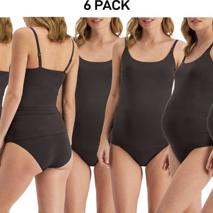 Bonds Womens Bases Maternity Scoop Singlet Soft and Comfy Support 6 Pack YWU9-KarWorkwear
