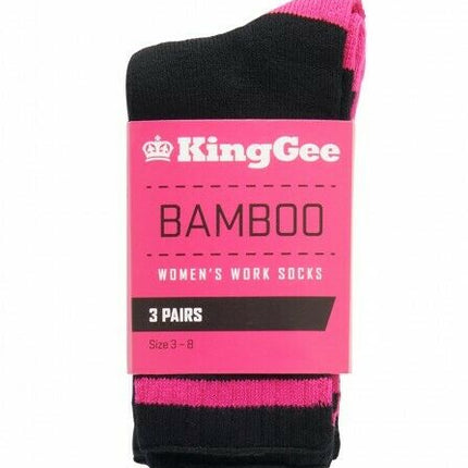 KingGee Women's Bamboo Socks 3 Pack Comfort Breathable Work Warm Soft K49015-KarWorkwear