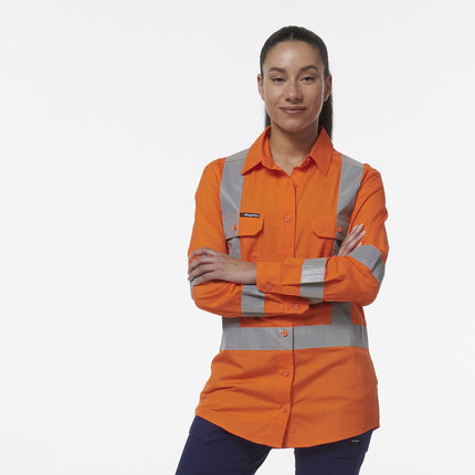 KingGee Womens Safety Workcool Vented X Back Reflective Breathable Shirt K44233-KarWorkwear