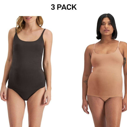 Bonds Womens Bases Maternity Scoop Singlet Soft and Comfy Support 3 Pack YWU9-KarWorkwear