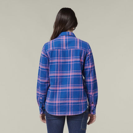 HARD YAKKA Women's Fit Check Flannie Shirt Relaxed Fit Smart Stylish Y08744-KarWorkwear