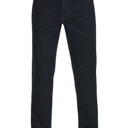 Hard Yakka Mens Mustang Stretch Jeans Denim Tough Brass Zip Classic Fit Y43434-KarWorkwear
