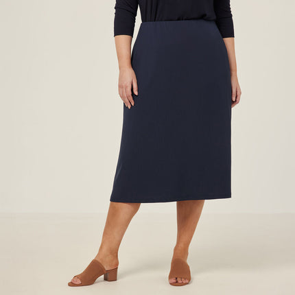 NNT Womens Crepe Stretch Comfy Lightweight Midi Lenght A-Line Skirt CAT2RV-KarWorkwear