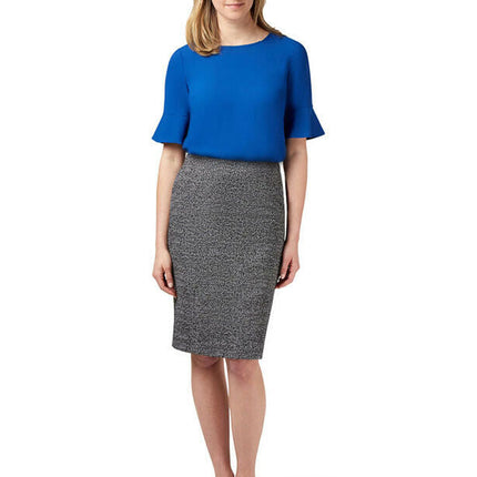 NNT Womens Business Textured Tweet Pencil Skirt Cotton Knee length CAT2NG-KarWorkwear