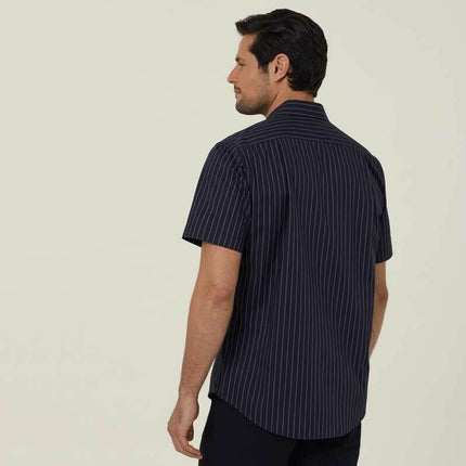 NNT Mens Avignon Pinstripe Short Sleeve Shirt Casual Regular Fit Business CATJDM-KarWorkwear