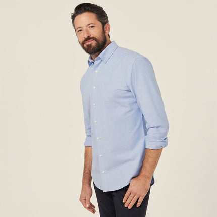 NNT Mens Cotton Chambray Classic Button Long Sleeves Collared Shirt CATJJU-KarWorkwear