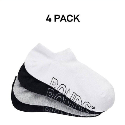 Bonds Womens Lightweight No Show Cotton Mesh Cooling Zone Socks 4 Pack LXPW4N-KarWorkwear