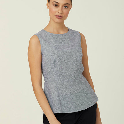 NNT Womens Avignon Abstract Sleeveless Shell Top Flattering Waist Comfort CATUK9-KarWorkwear